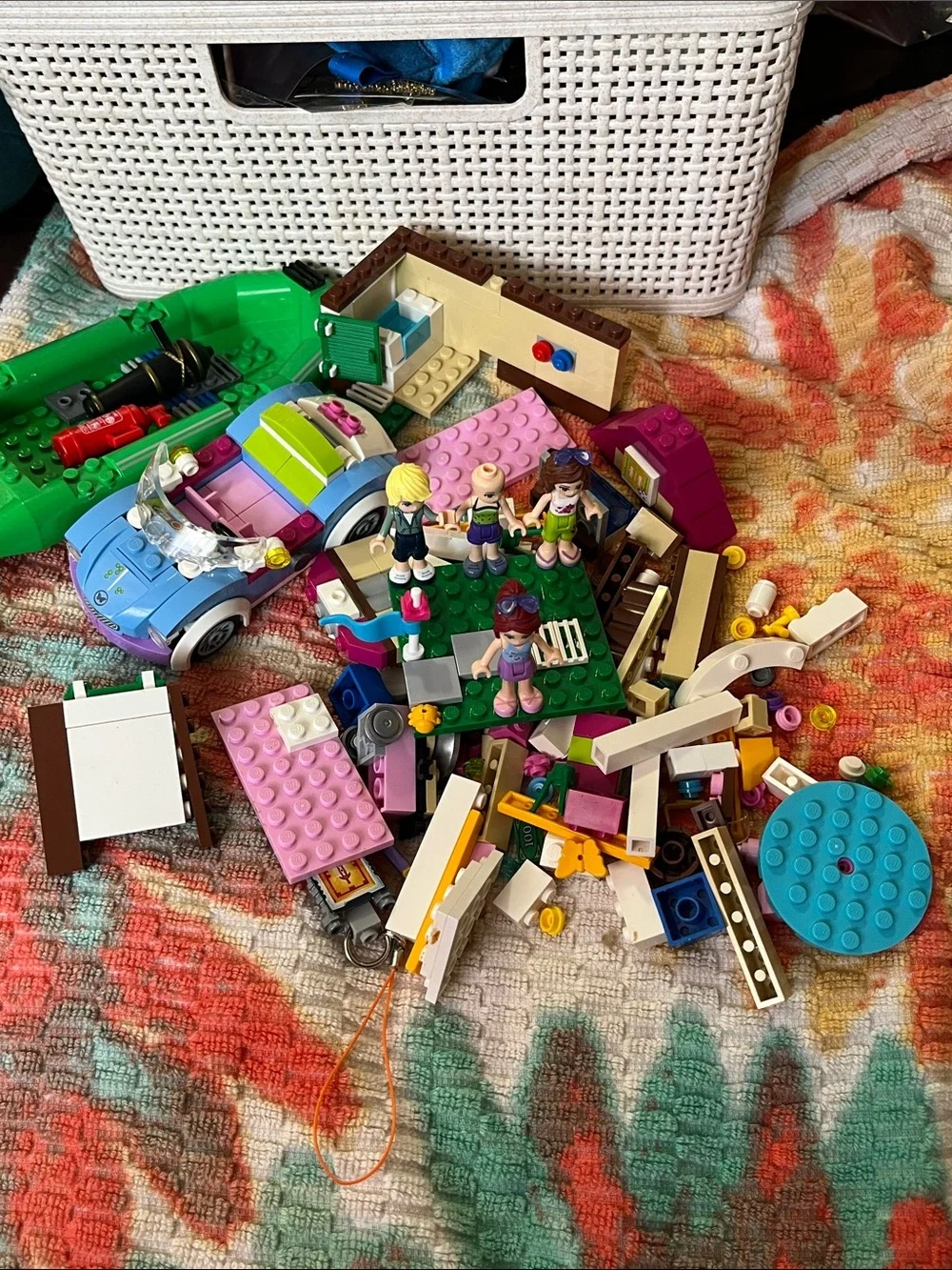 Lego Friends Pink Green Blue Mini Dolls Playset